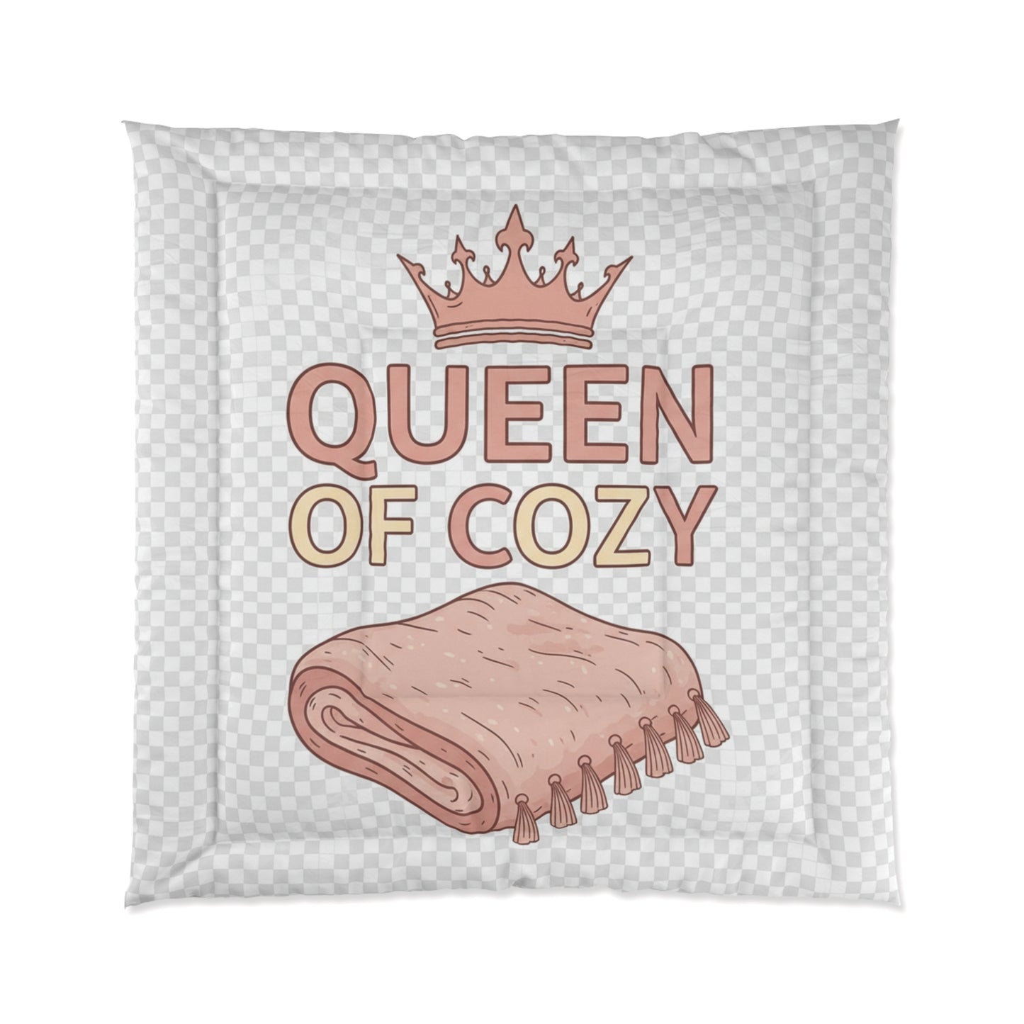 Cozy Queen Comforter, Soft Blanket, Home Decor, Gift for Her, Bedding Set, Bedroom Accessory