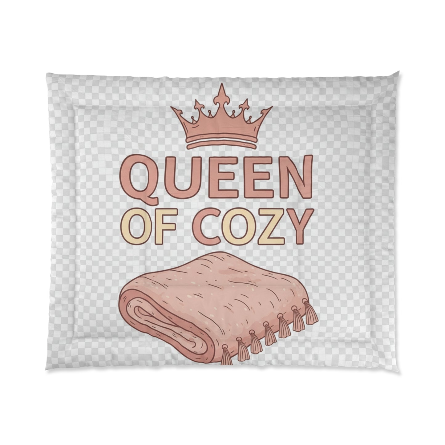 Cozy Queen Comforter, Soft Blanket, Home Decor, Gift for Her, Bedding Set, Bedroom Accessory