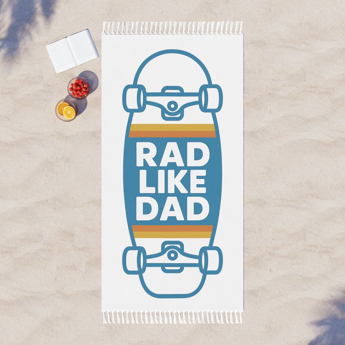 Rad Dad Boho Beach Towel - Beach Day Essentials & Dad Gifts - Hearth&Hugz