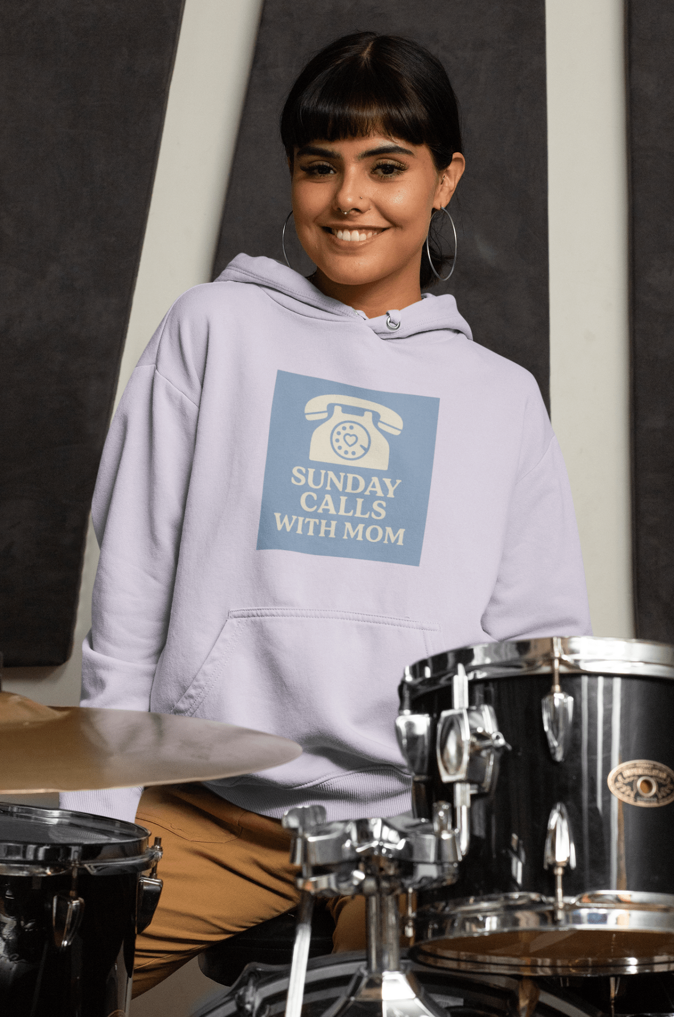Cozy Mom Call Fleece Hoodie - The Ultimate Phone Lover's Gift - Hearth&Hugz