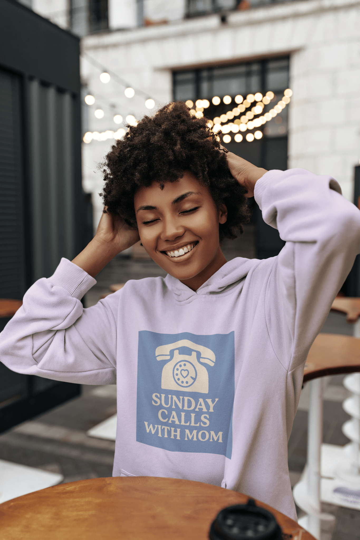 Cozy Mom Call Fleece Hoodie - The Ultimate Phone Lover's Gift - Hearth&Hugz
