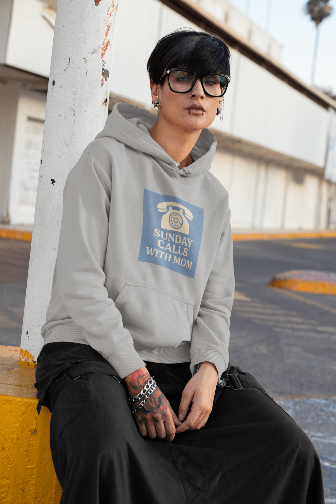 Cozy Mom Call Fleece Hoodie - The Ultimate Phone Lover's Gift - Hearth&Hugz