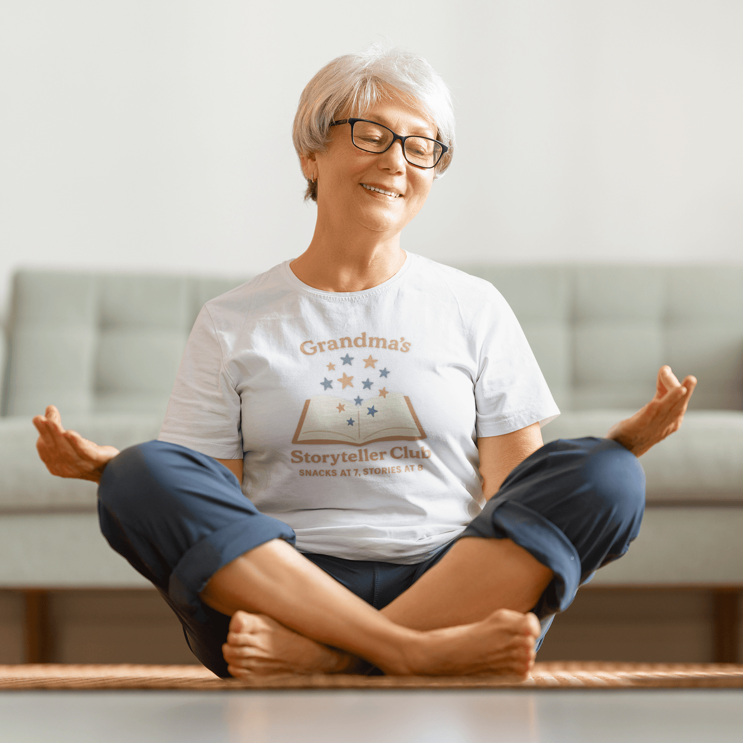 Grandma's Cozy Storyteller Tee - Family Reunion Gift - Hearth&Hugz