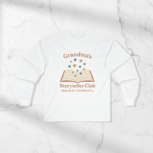 Grandma's Cozy Storyteller Tee - Family Reunion Gift - Hearth&Hugz