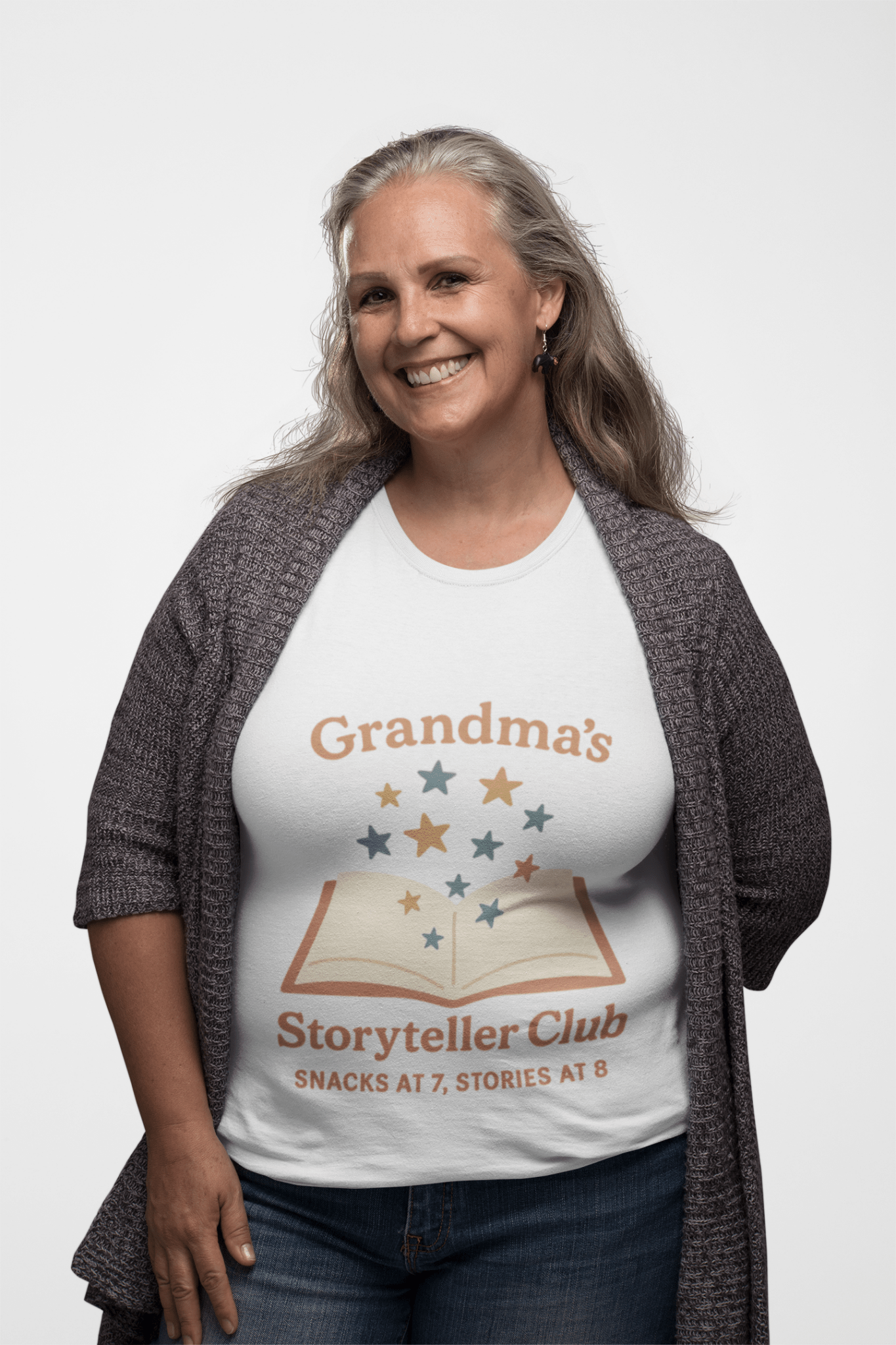 Grandma's Cozy Storyteller Tee - Family Reunion Gift - Hearth&Hugz
