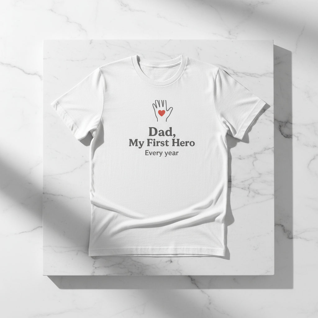 My First Hero Dad Tee, Father's Day Gift - Hearth&Hugz