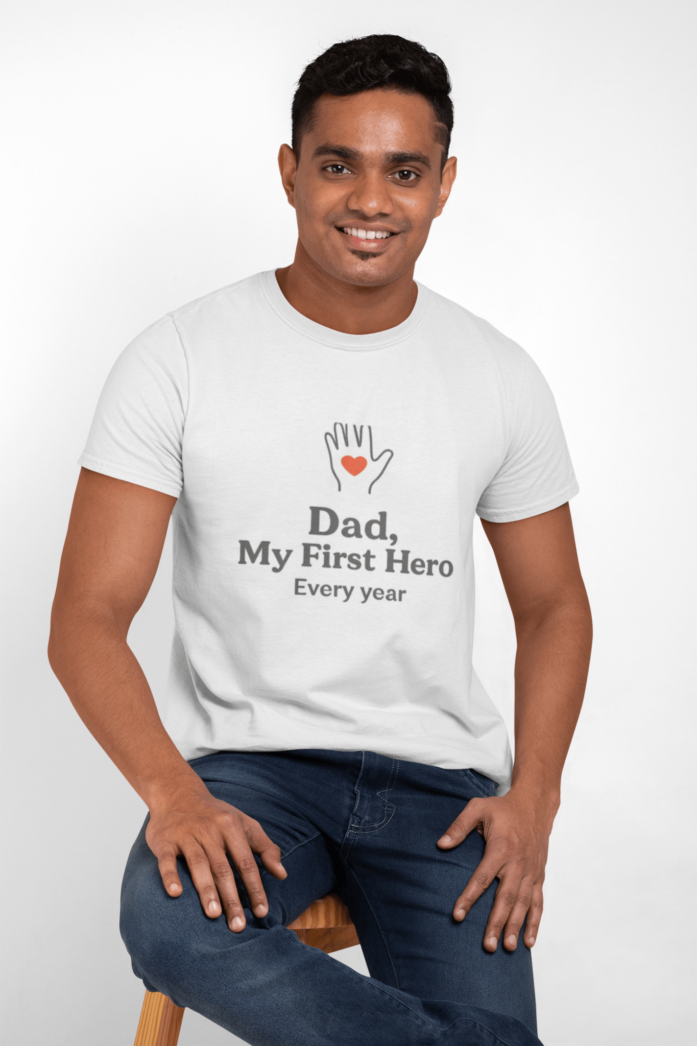 My First Hero Dad Tee, Father's Day Gift - Hearth&Hugz