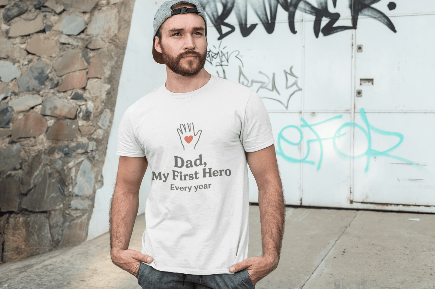 My First Hero Dad Tee, Father's Day Gift - Hearth&Hugz