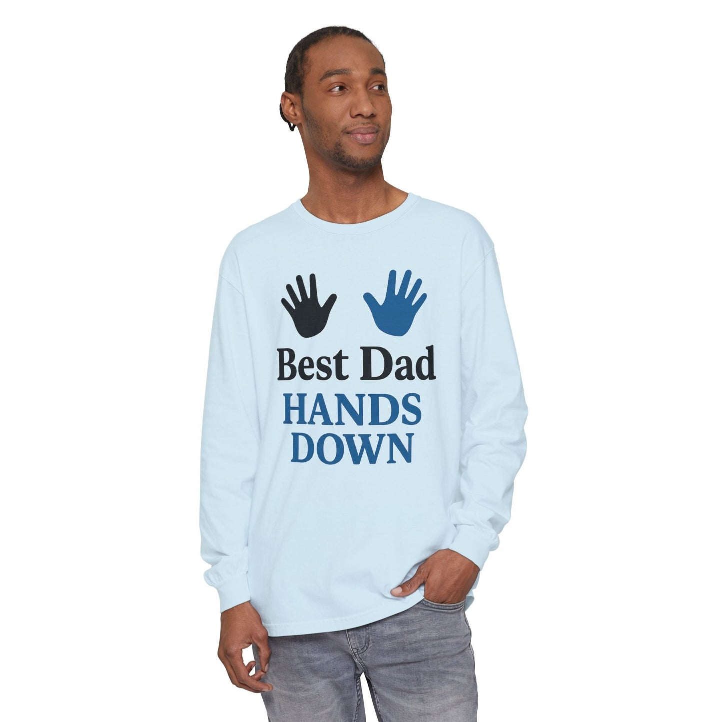 Father's Day Long Sleeve Tee, Ideal for Family Gatherings & Celebrations - Hearth&Hugz