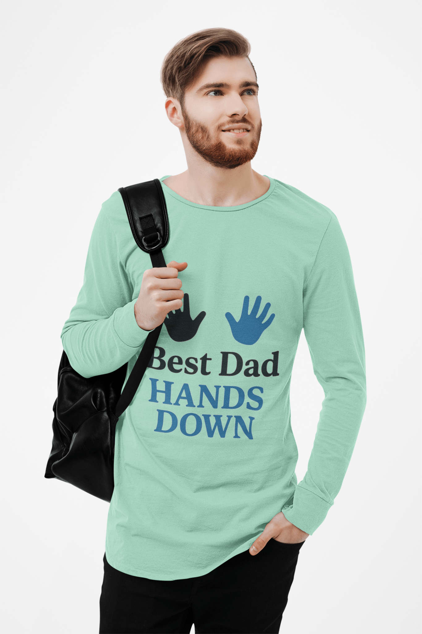 Father's Day Long Sleeve Tee, Ideal for Family Gatherings & Celebrations - Hearth&Hugz