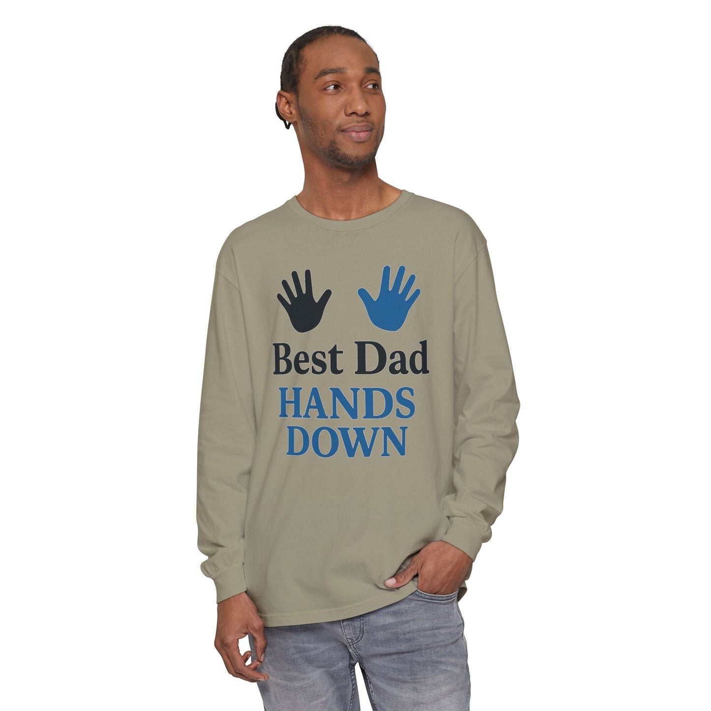 Father's Day Long Sleeve Tee, Ideal for Family Gatherings & Celebrations - Hearth&Hugz
