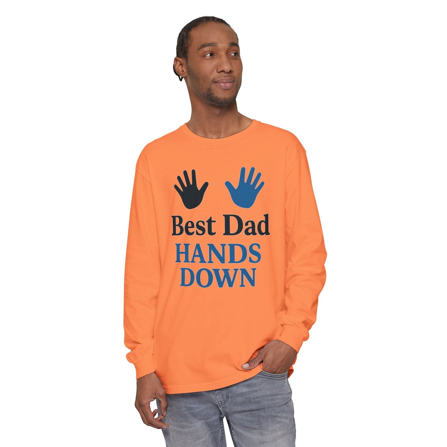 Father's Day Long Sleeve Tee, Ideal for Family Gatherings & Celebrations - Hearth&Hugz