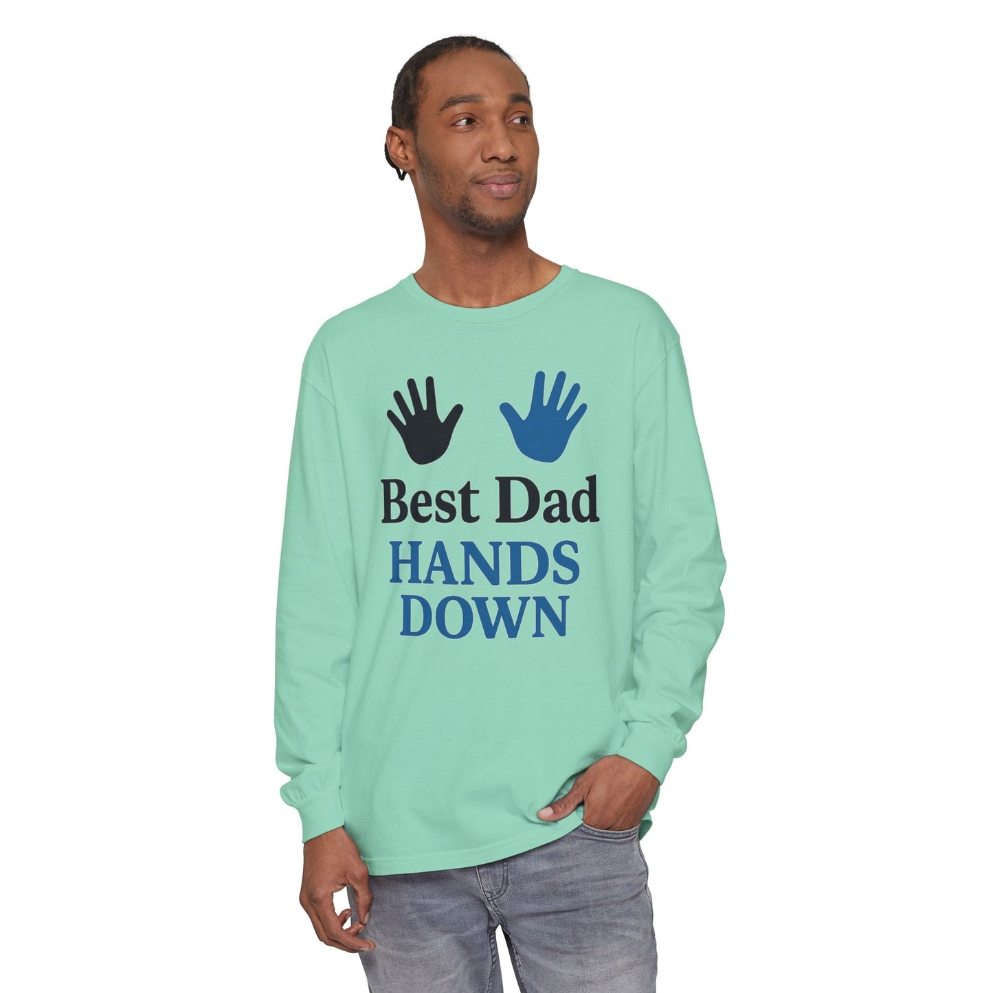 Father's Day Long Sleeve Tee, Ideal for Family Gatherings & Celebrations - Hearth&Hugz