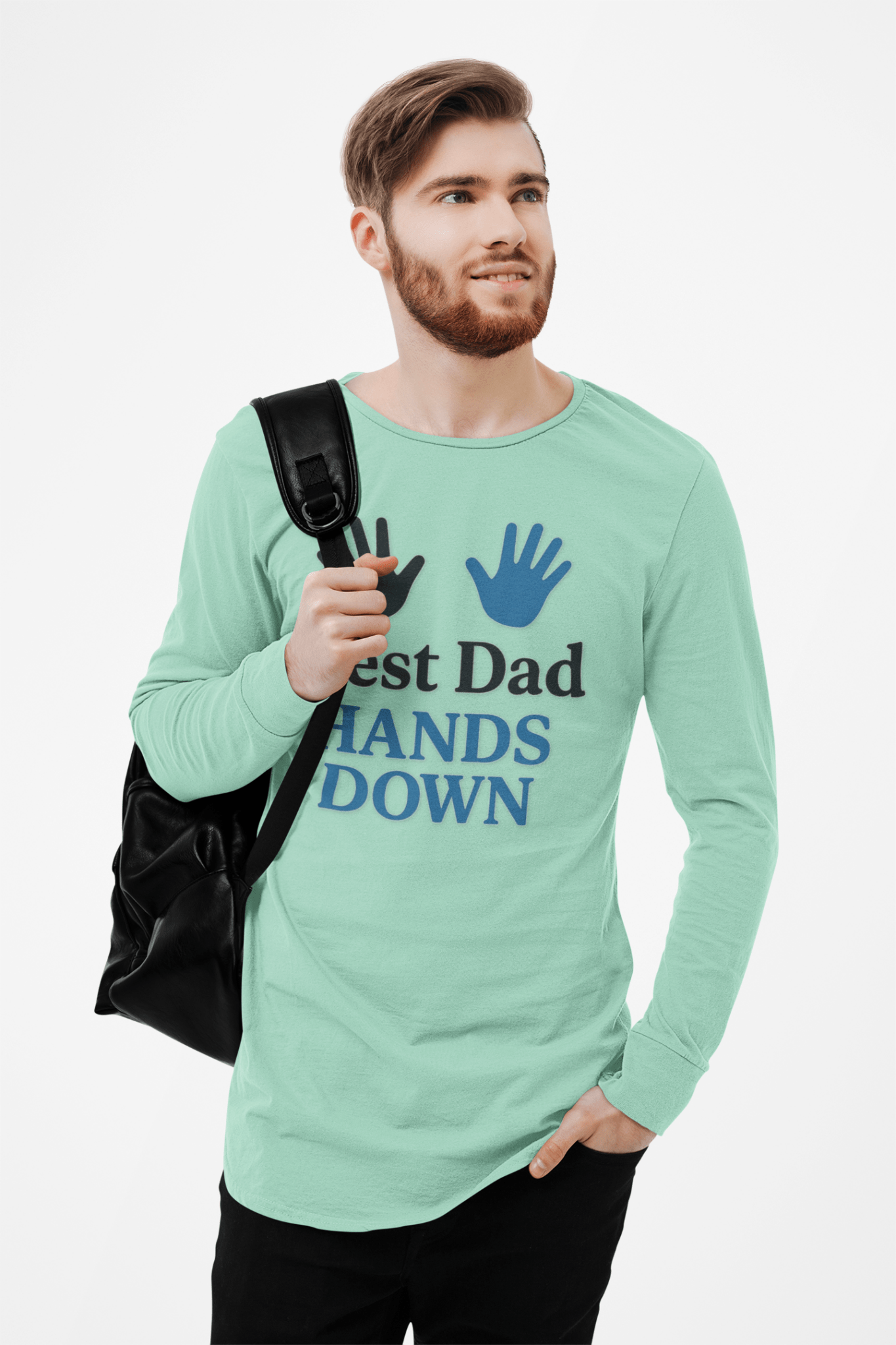 Father's Day Long Sleeve Tee, Ideal for Family Gatherings & Celebrations - Hearth&Hugz