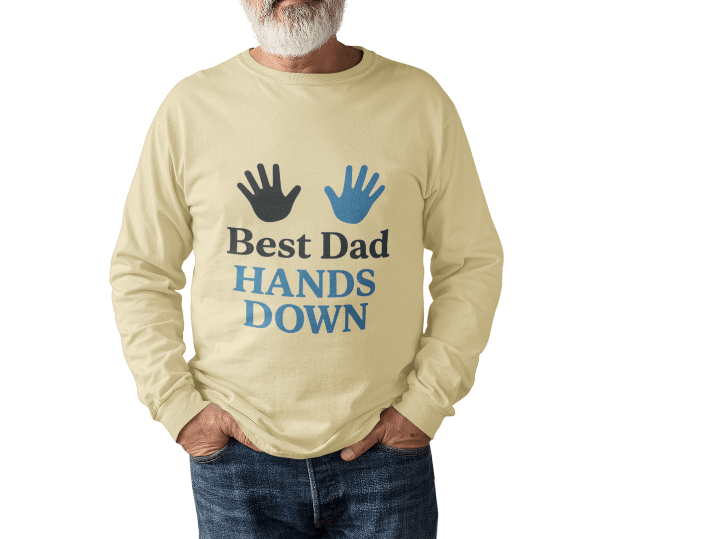 Father's Day Long Sleeve Tee, Ideal for Family Gatherings & Celebrations - Hearth&Hugz