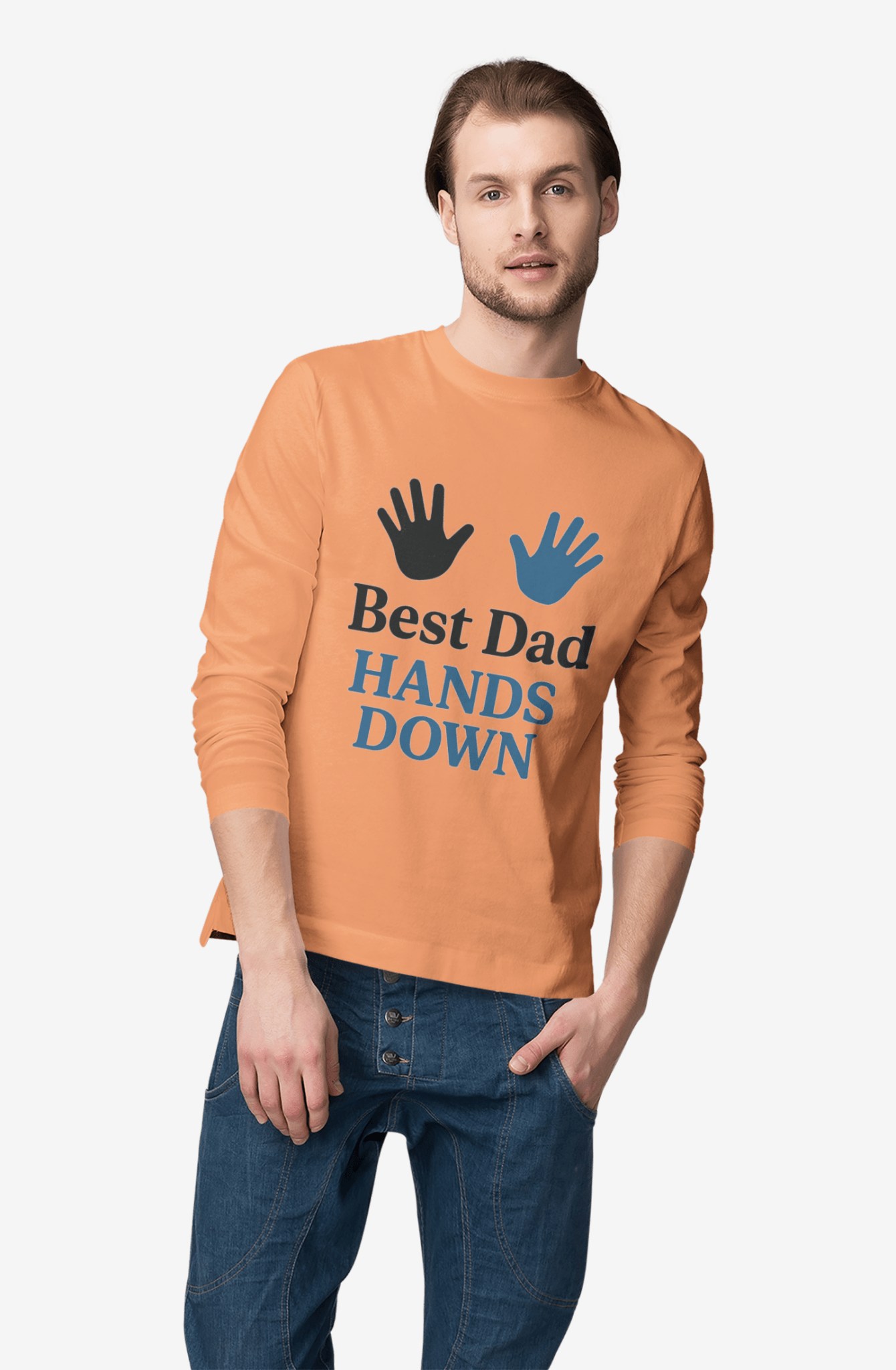 Father's Day Long Sleeve Tee, Ideal for Family Gatherings & Celebrations - Hearth&Hugz