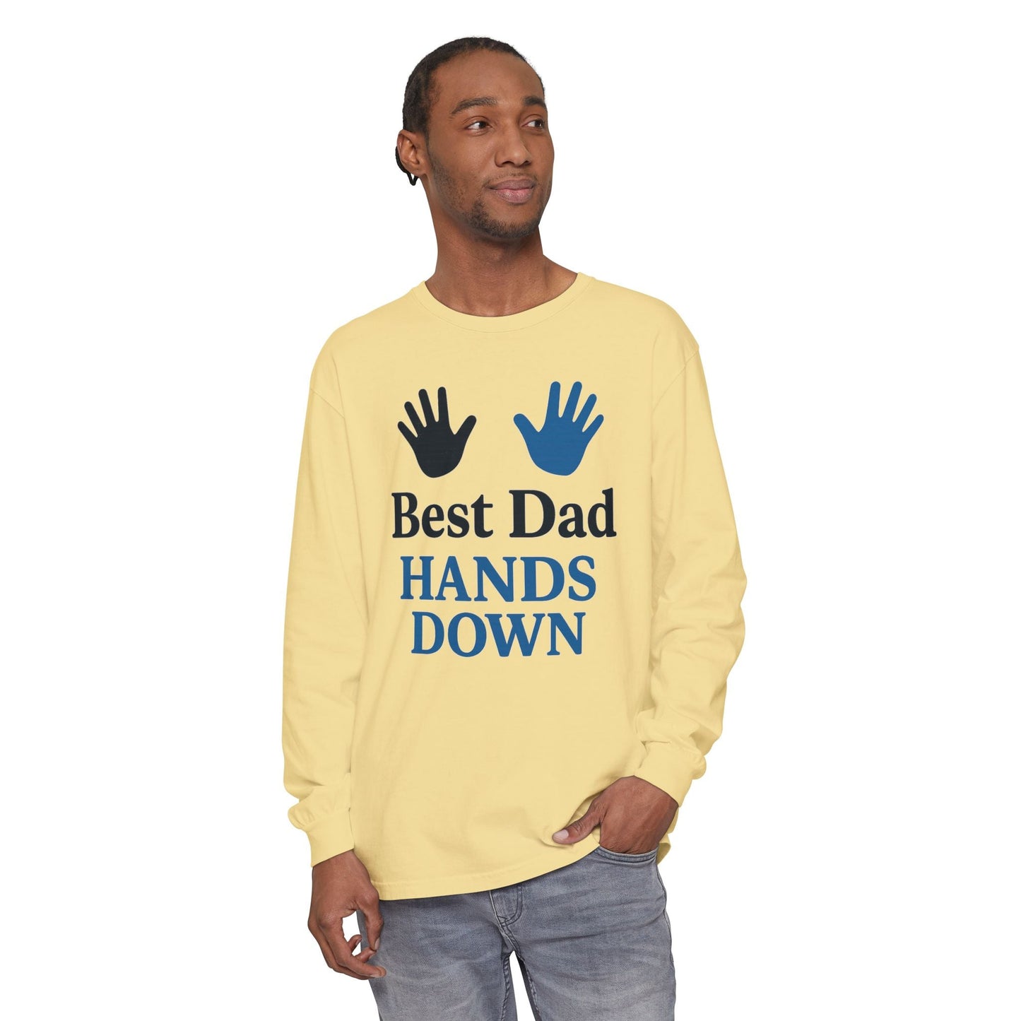 Father's Day Long Sleeve Tee, Ideal for Family Gatherings & Celebrations - Hearth&Hugz