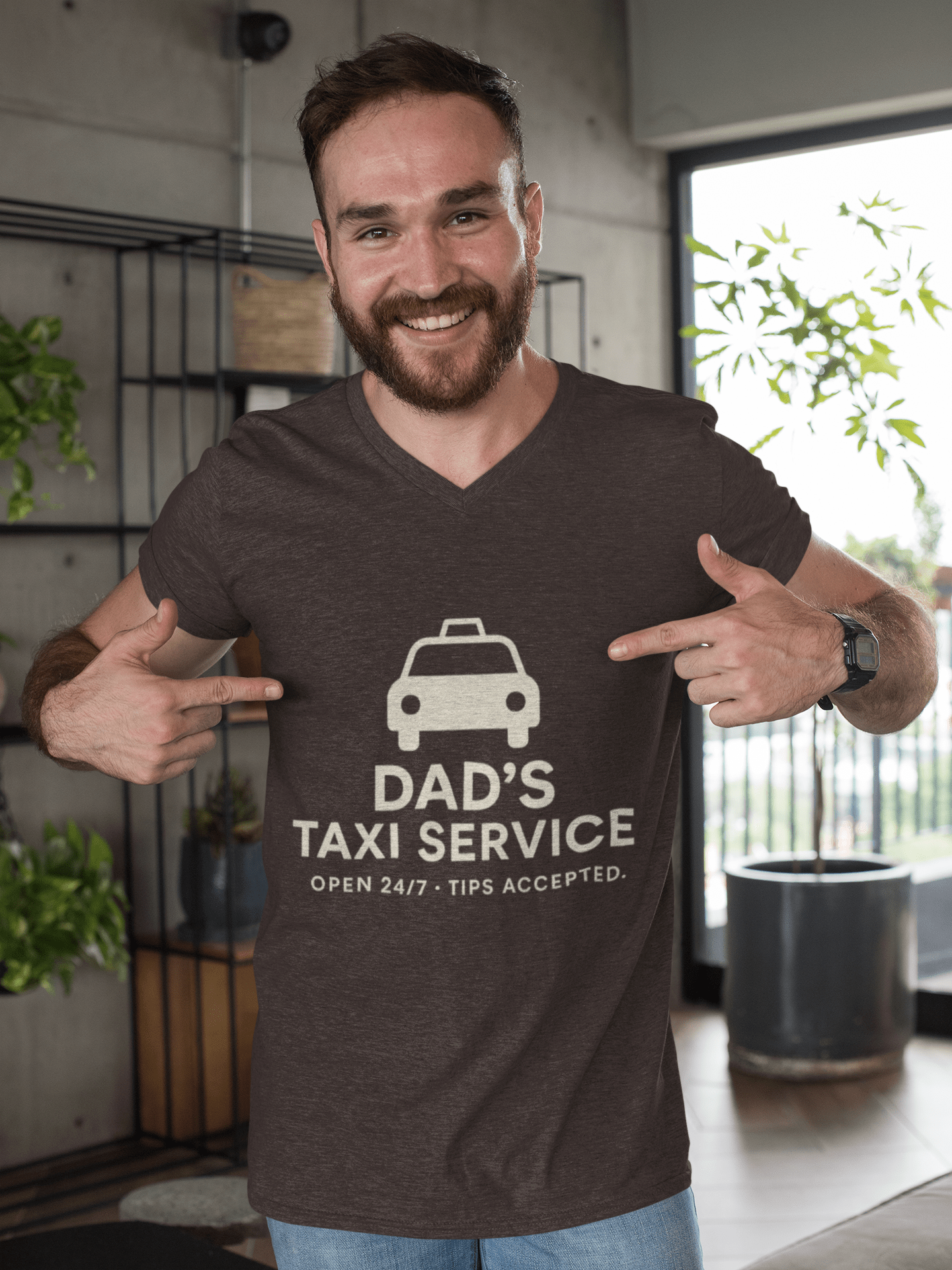 Dad's Taxi Service Tee - Perfect Father's Day Gift, Casual Dad Jokes Apparel - Hearth&Hugz