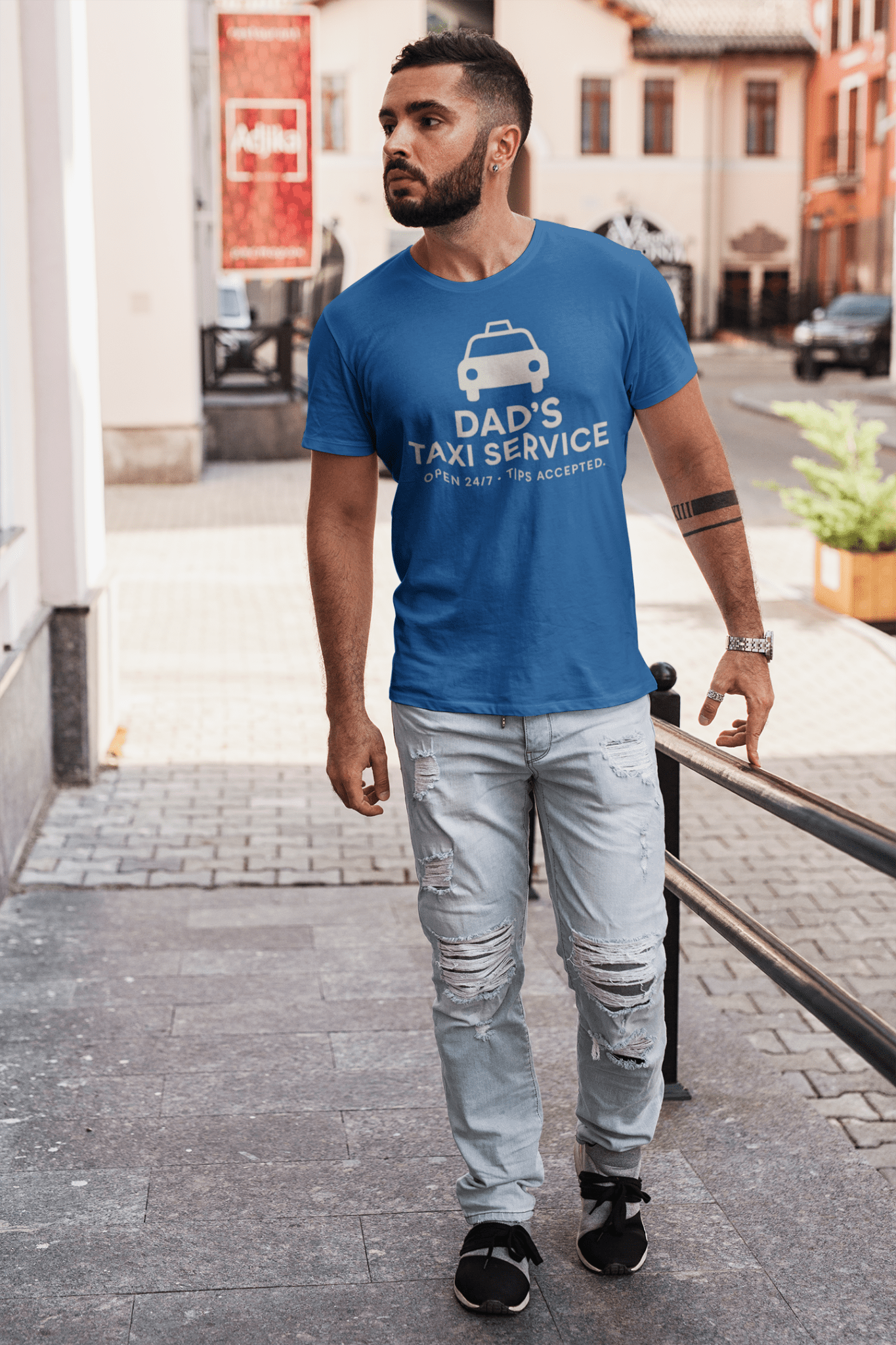 Dad's Taxi Service Tee - Perfect Father's Day Gift, Casual Dad Jokes Apparel - Hearth&Hugz