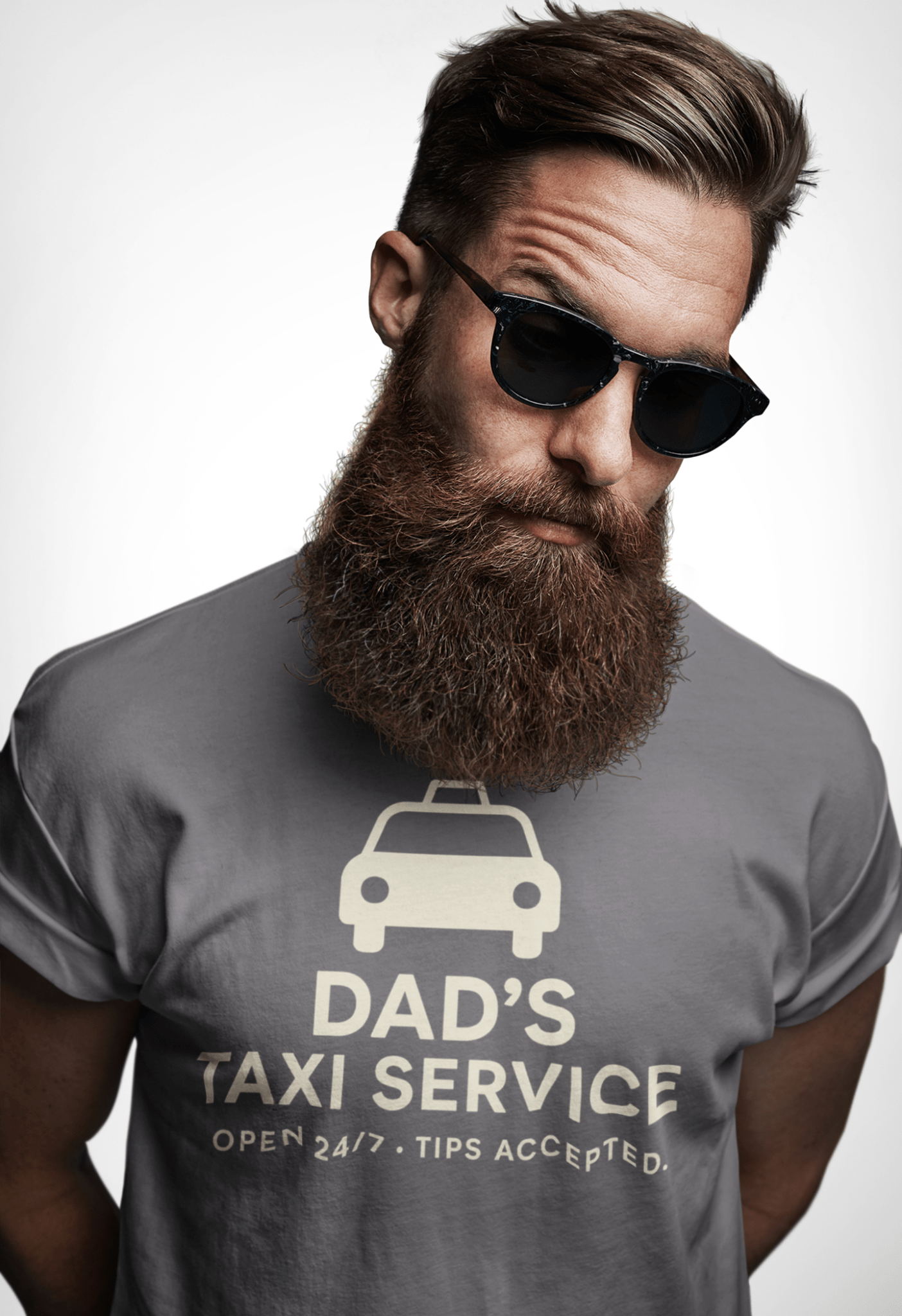 Dad's Taxi Service Tee - Perfect Father's Day Gift, Casual Dad Jokes Apparel - Hearth&Hugz