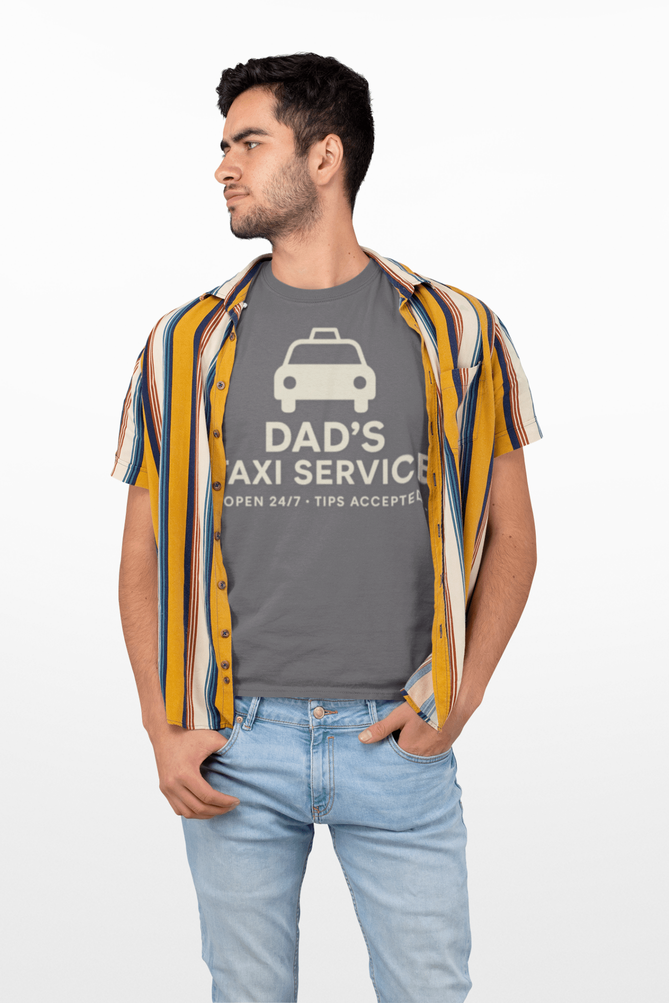 Dad's Taxi Service Tee - Perfect Father's Day Gift, Casual Dad Jokes Apparel - Hearth&Hugz
