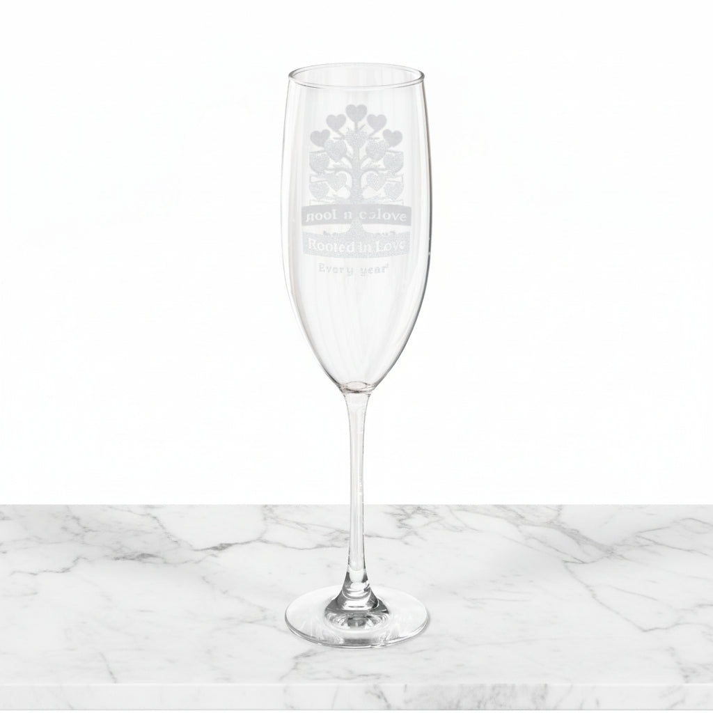 Personalized Engraved Champagne Flute - Elegant Glassware for Celebrations - Hearth&Hugz