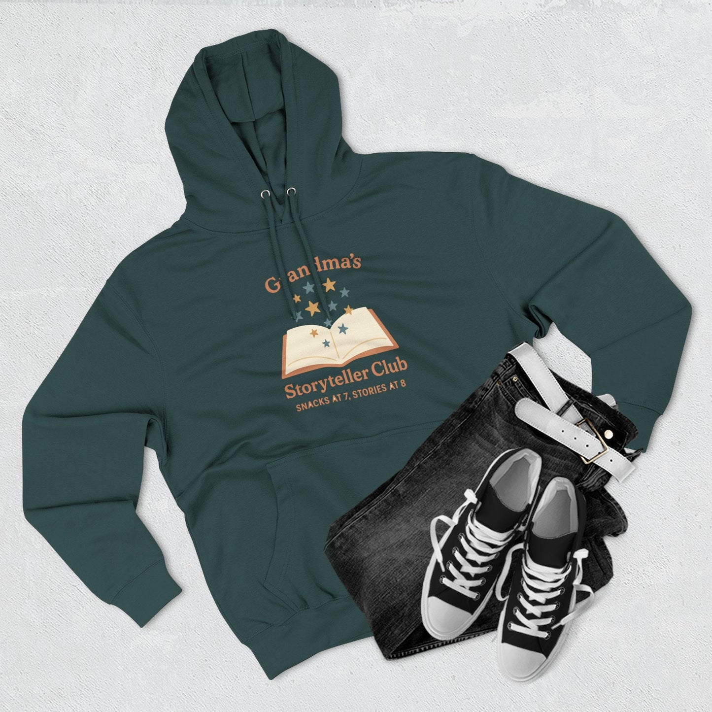 Grandma's Storyteller Club Hoodie - Cozy Gift for Grandparents & Family Gatherings - Hearth&Hugz