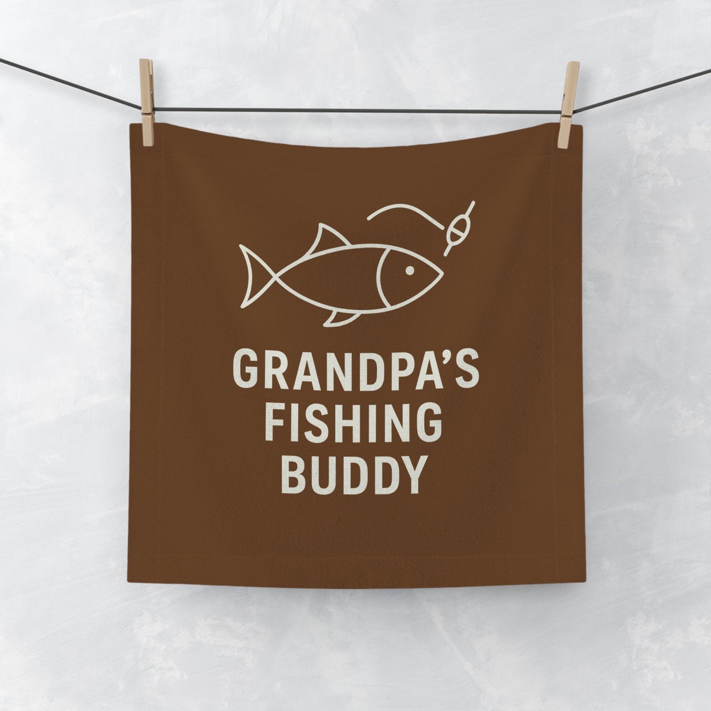 Grandpa's Fishing Buddy Kitchen Towel | Personalized Men's Gift - Hearth&Hugz