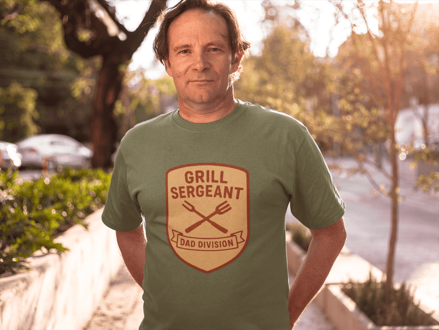 Grill Sergeant Dad T-Shirt: Father's Day Gift for BBQ Enthusiast - Hearth&Hugz