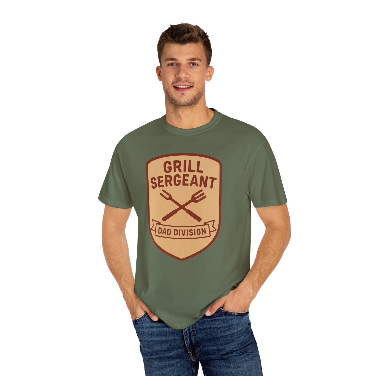 Grill Sergeant Dad T-Shirt: Father's Day Gift for BBQ Enthusiast - Hearth&Hugz