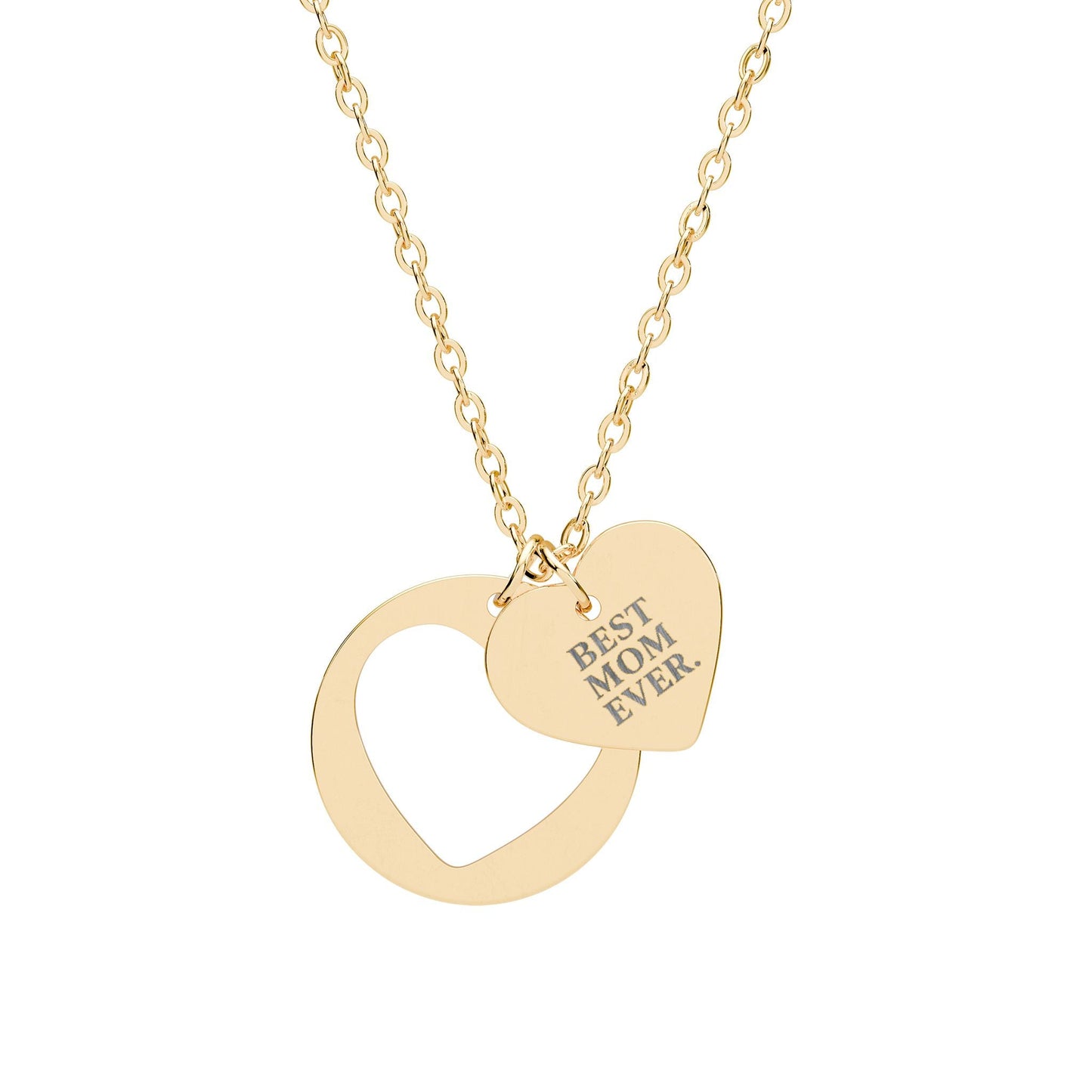 Heart Cutout Necklace - Engraved Jewelry for Love, Romantic Gift, Anniversary, Friendship, Personalized Pendant - Hearth&Hugz