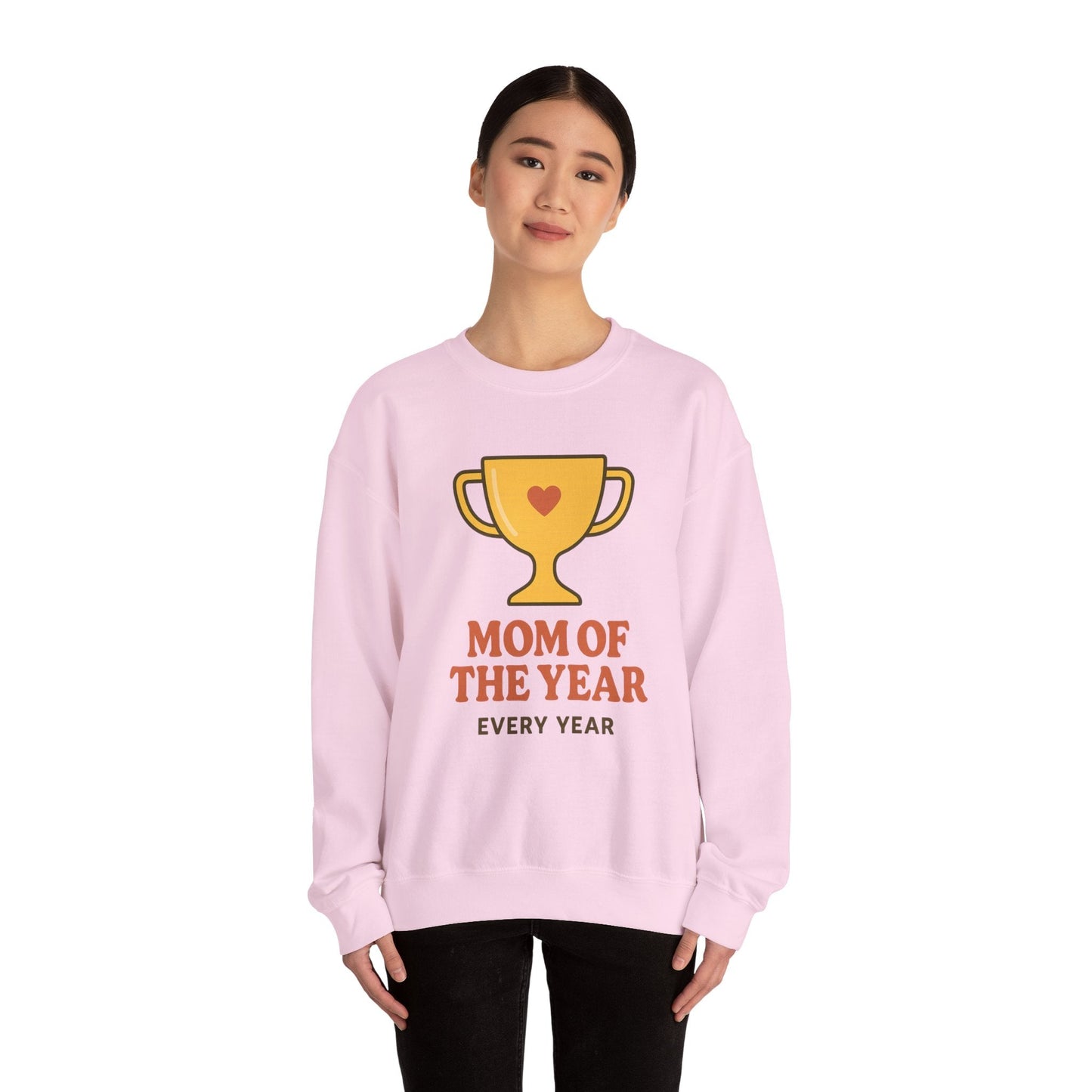 Mom of the Year Crewneck Sweatshirt | Funny Mother’s Day Gift, Cozy Casual Wear for Moms - Hearth&Hugz