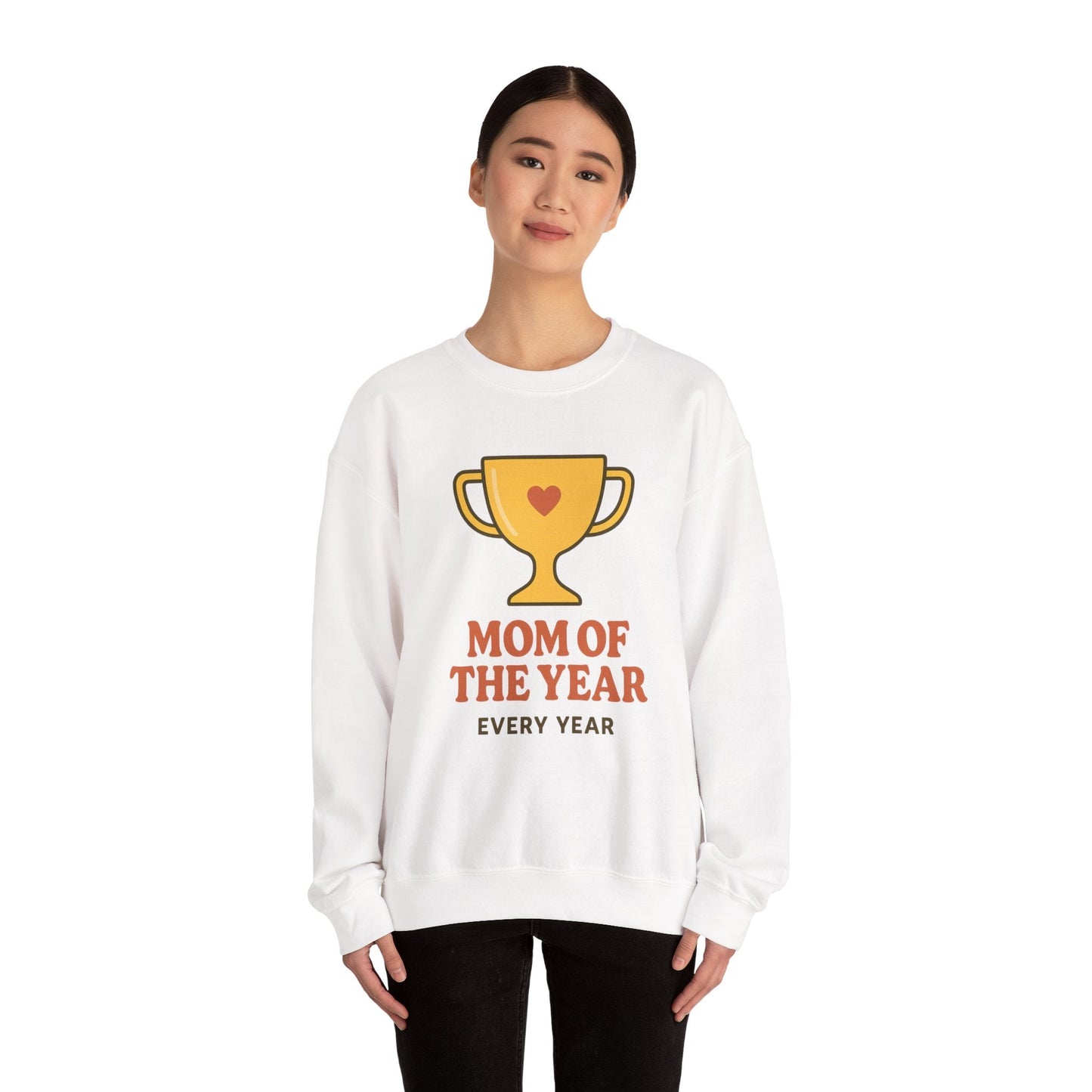Mom of the Year Crewneck Sweatshirt | Funny Mother’s Day Gift, Cozy Casual Wear for Moms - Hearth&Hugz