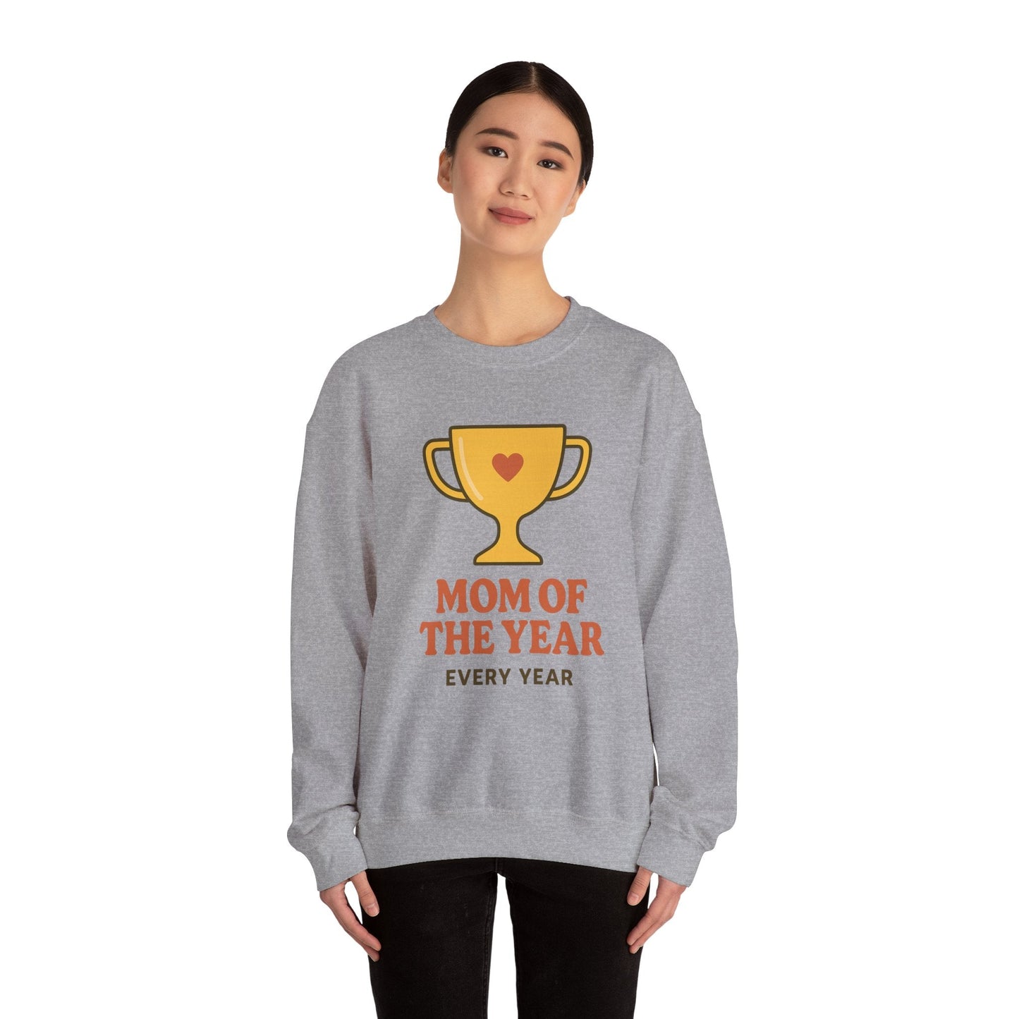 Mom of the Year Crewneck Sweatshirt | Funny Mother’s Day Gift, Cozy Casual Wear for Moms - Hearth&Hugz