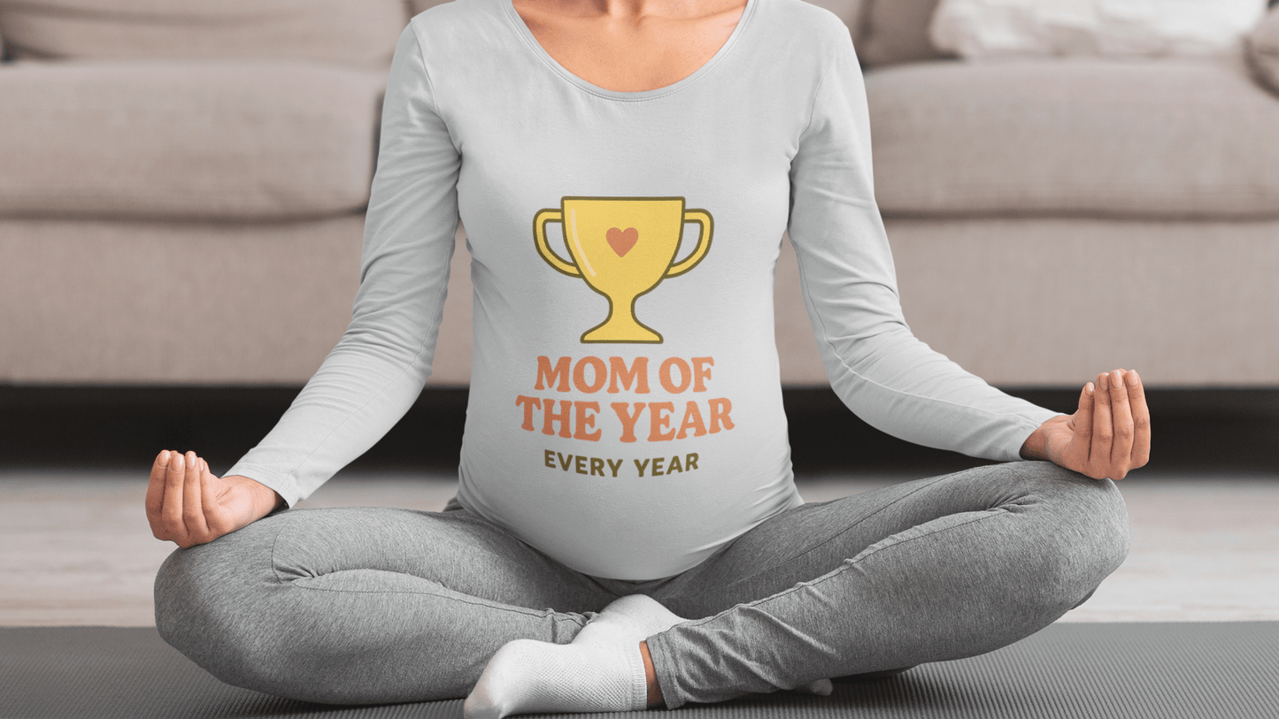 Mom of the Year Crewneck Sweatshirt | Funny Mother’s Day Gift, Cozy Casual Wear for Moms - Hearth&Hugz