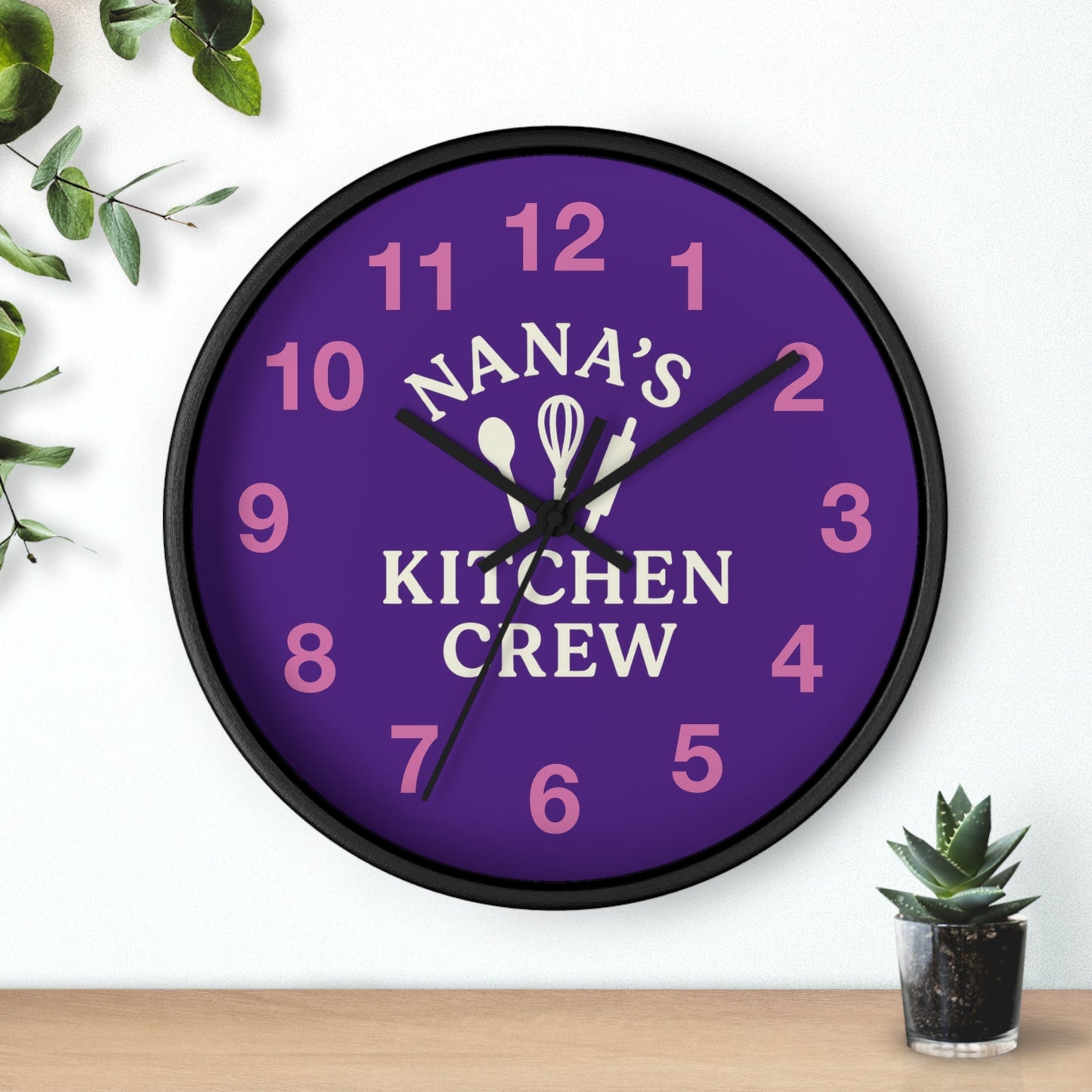 Nana's Kitchen Crew Wall Clock - Fun Family Timepiece & Decor - Hearth&Hugz