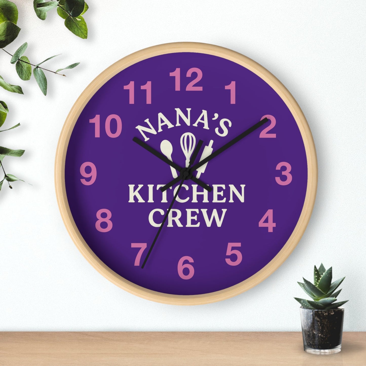 Nana's Kitchen Crew Wall Clock - Fun Family Timepiece & Decor - Hearth&Hugz