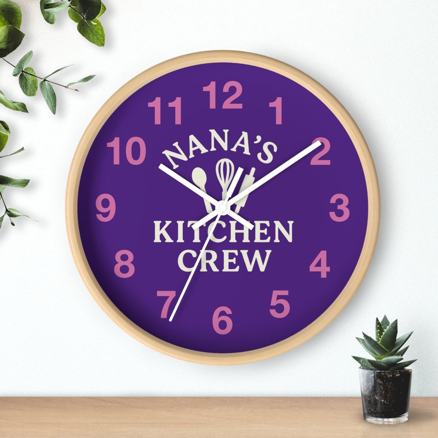 Nana's Kitchen Crew Wall Clock - Fun Family Timepiece & Decor - Hearth&Hugz