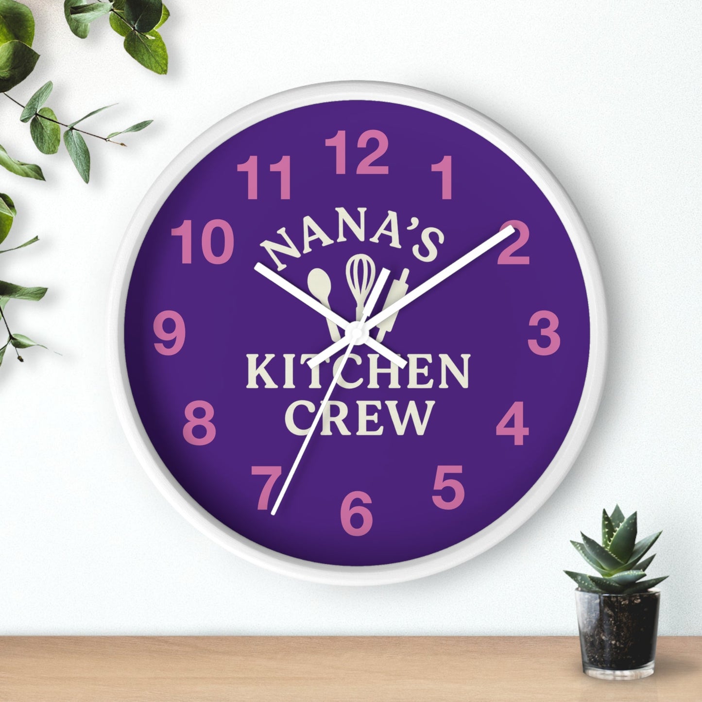 Nana's Kitchen Crew Wall Clock - Fun Family Timepiece & Decor - Hearth&Hugz