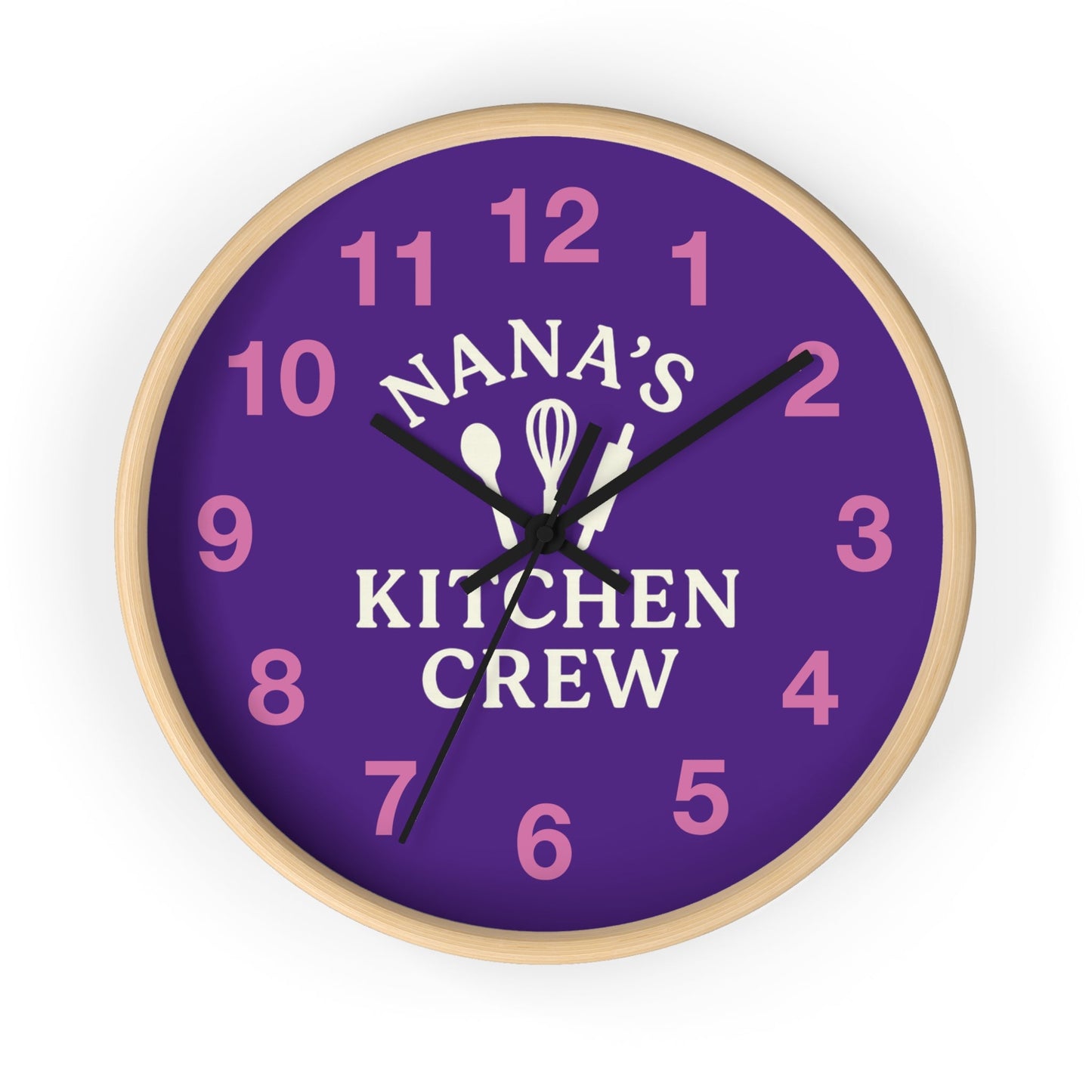 Nana's Kitchen Crew Wall Clock - Fun Family Timepiece & Decor - Hearth&Hugz