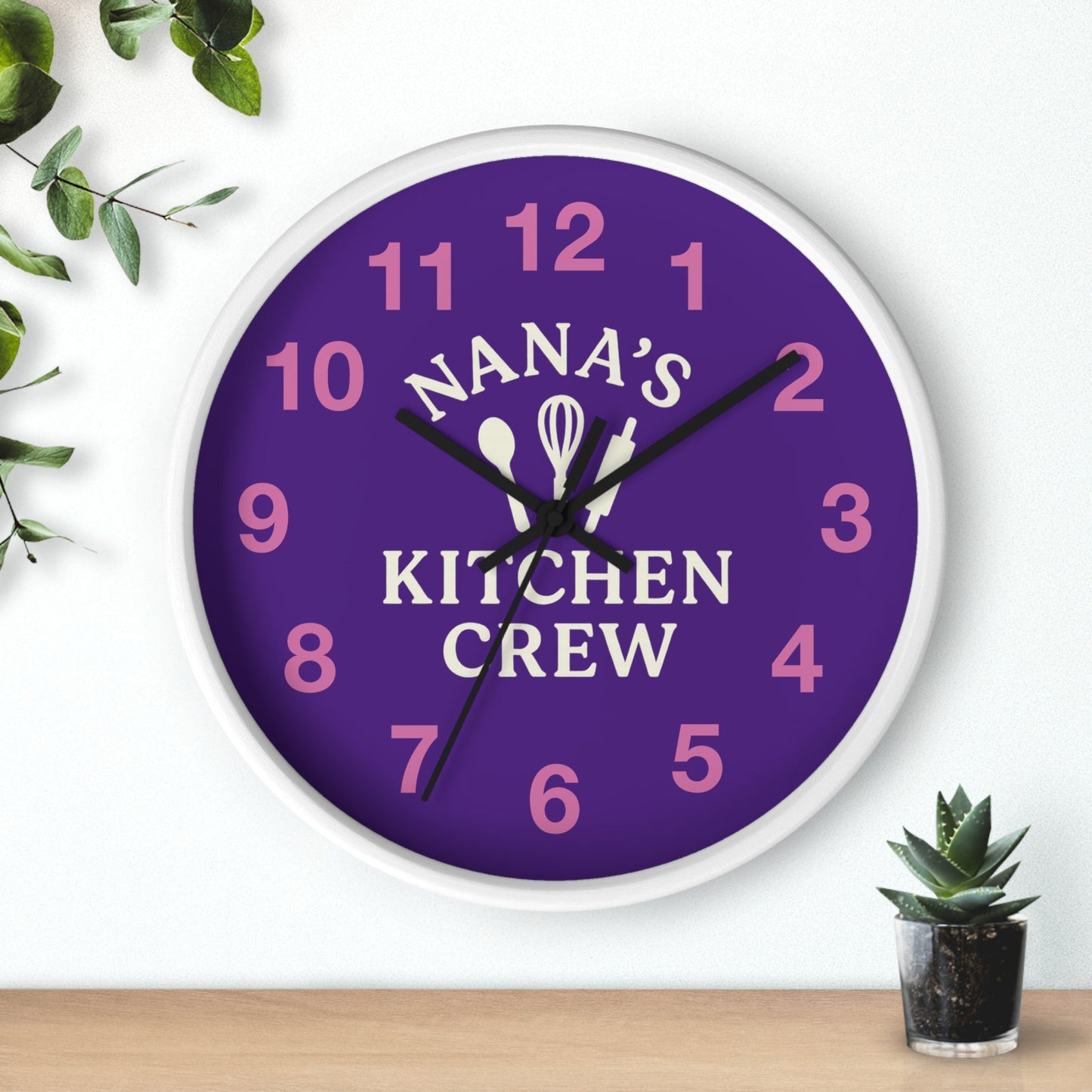 Nana's Kitchen Crew Wall Clock - Fun Family Timepiece & Decor - Hearth&Hugz