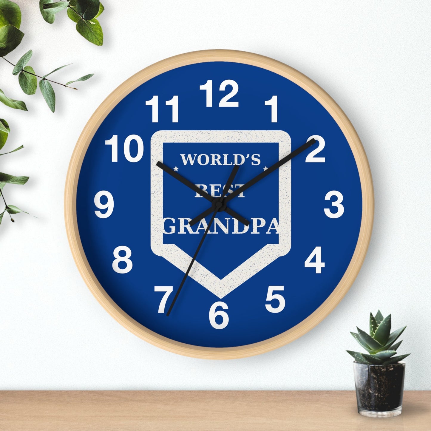 Personalized Grandpa Wall Clock - Perfect Birthday Gift & Home Decor - Hearth&Hugz