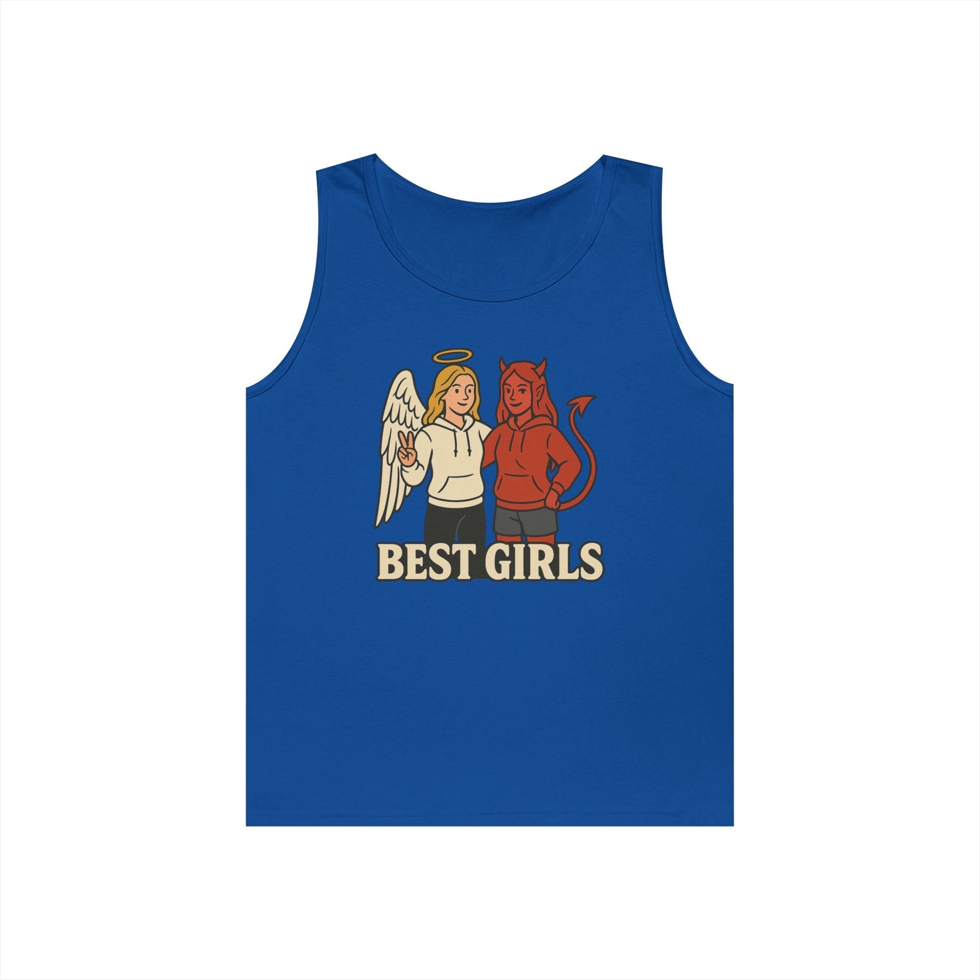 Angel & Devil Best Girls Tank — 'When You See Us Together, Good Vibes Ahead' Graphic Tank Top - Hearth&Hugz