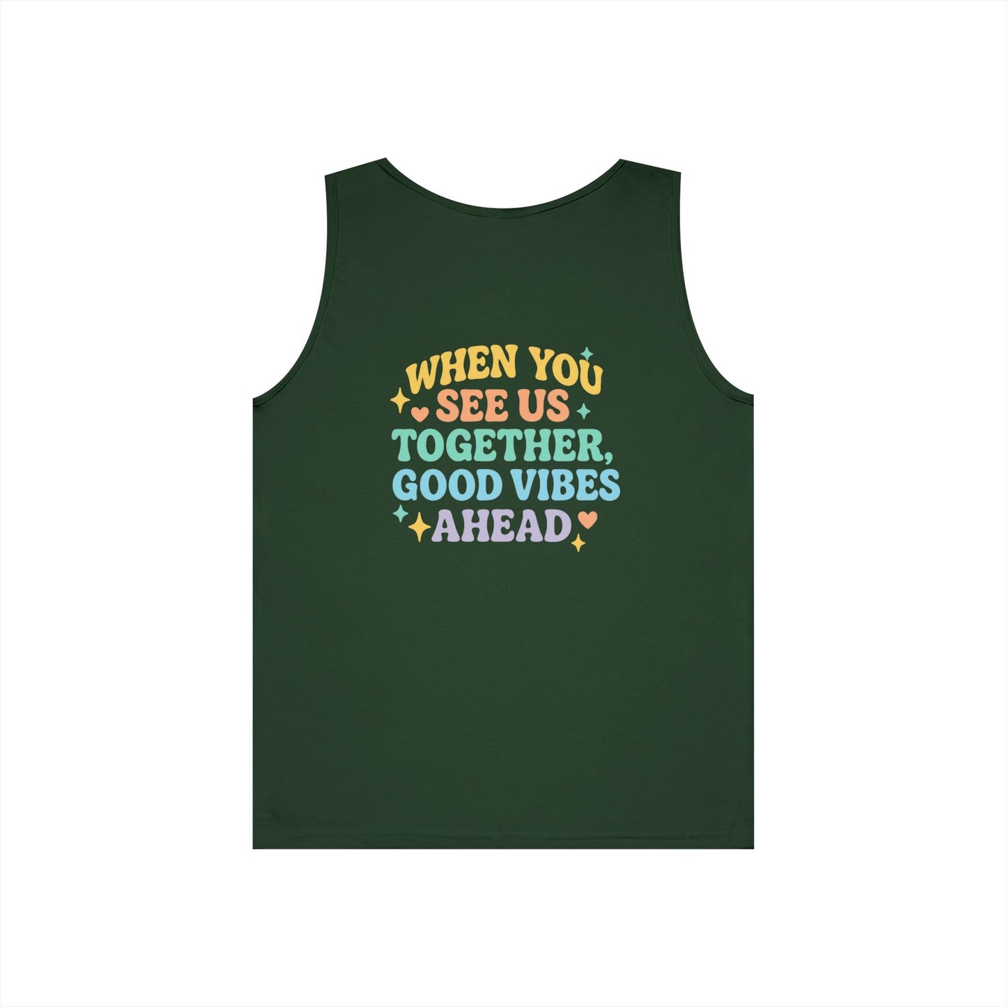 Angel & Devil Best Girls Tank — 'When You See Us Together, Good Vibes Ahead' Graphic Tank Top - Hearth&Hugz