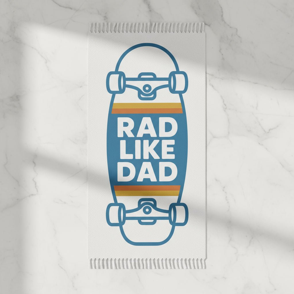 Rad Dad Boho Beach Towel - Beach Day Essentials & Dad Gifts - Hearth&Hugz