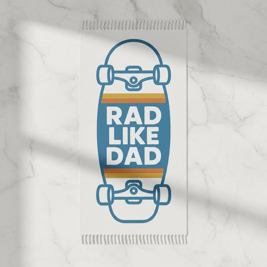 Rad Dad Boho Beach Towel - Beach Day Essentials & Dad Gifts - Hearth&Hugz