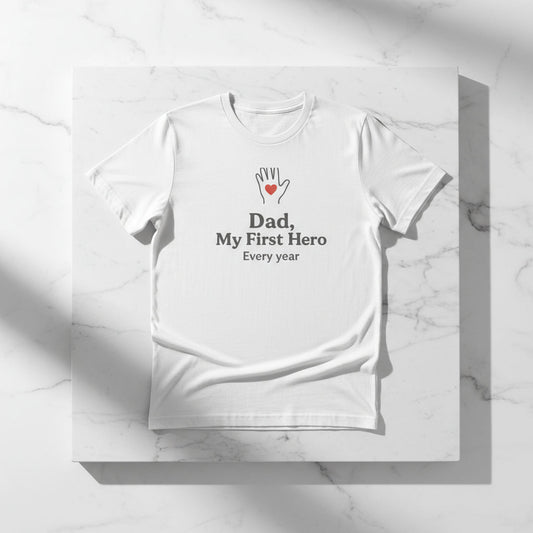 My First Hero Dad Tee, Father's Day Gift - Hearth&Hugz