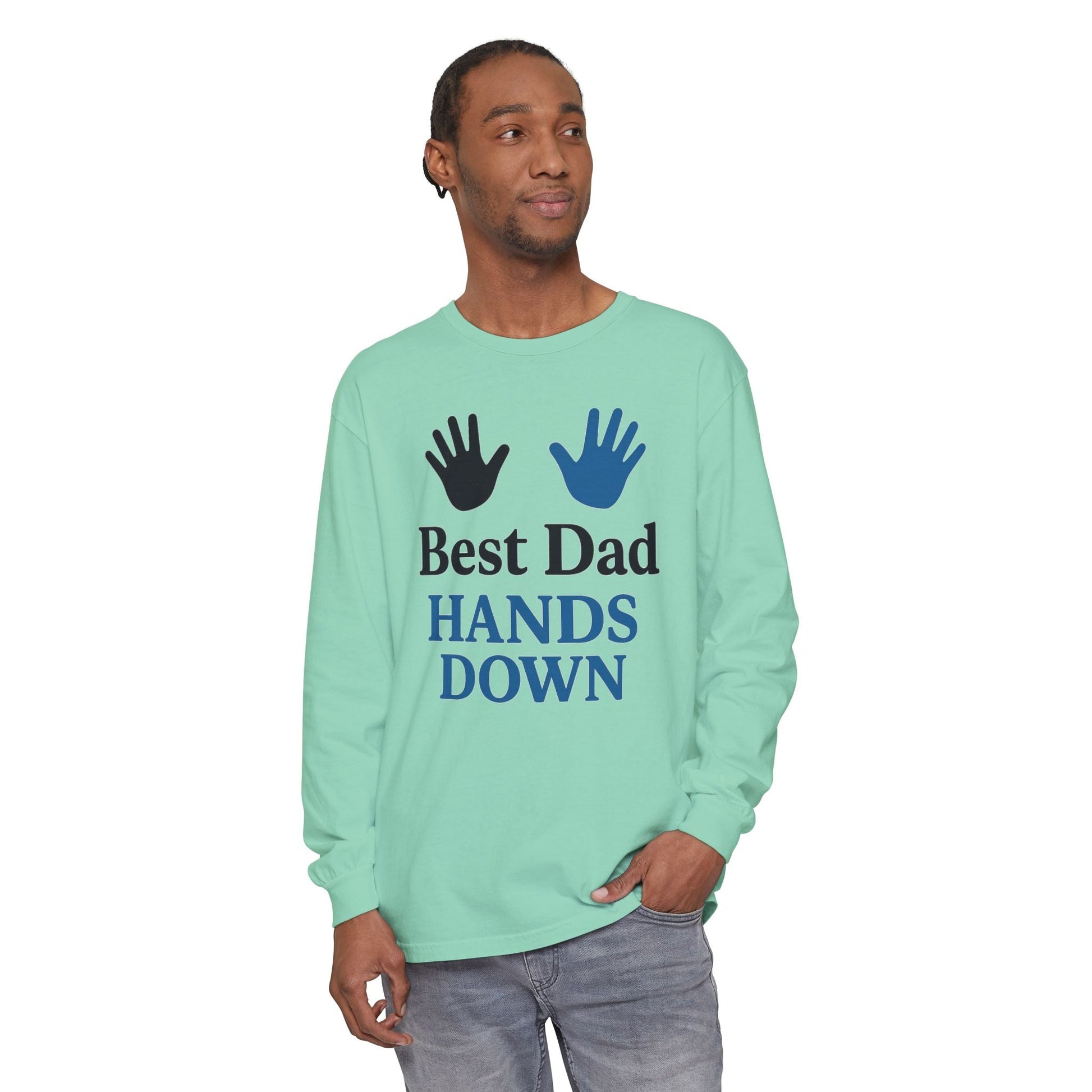 Father's Day Long Sleeve Tee, Ideal for Family Gatherings & Celebrations - Hearth&Hugz