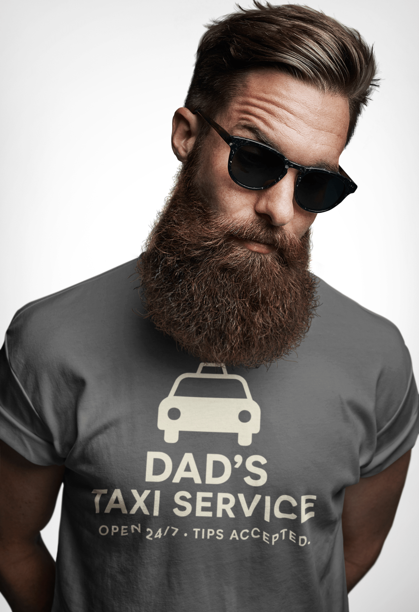 Dad's Taxi Service Tee - Perfect Father's Day Gift, Casual Dad Jokes Apparel - Hearth&Hugz