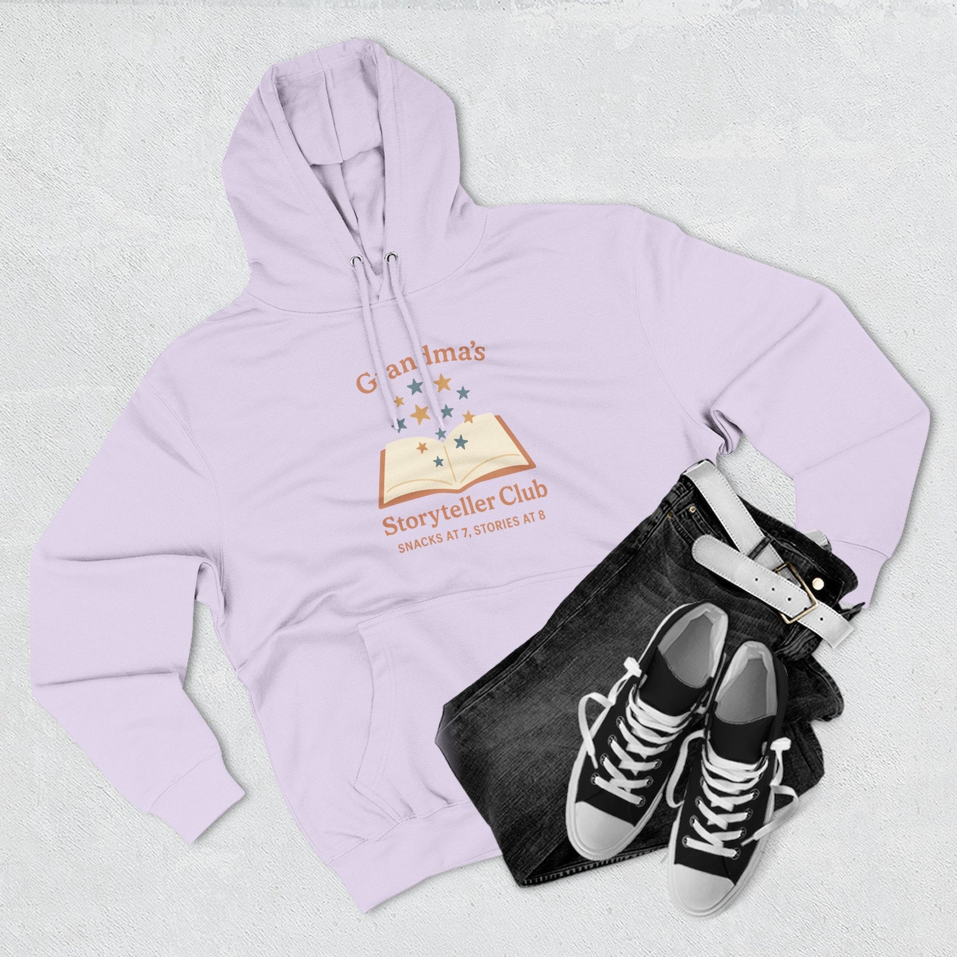 Grandma's Storyteller Club Hoodie - Cozy Gift for Grandparents & Family Gatherings - Hearth&Hugz